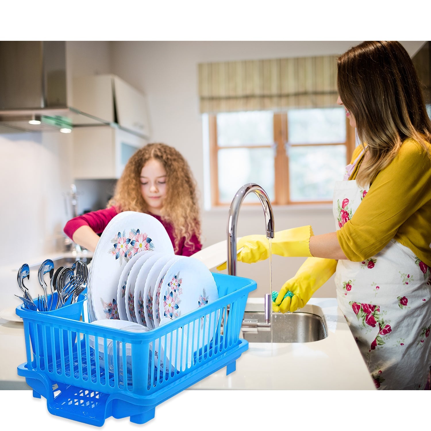 8132 Ganesh 3 in 1 Large Plastic Kitchen Sink Dish Rack Drainer Drying Rack Washing Basket with Tray for Kitchen, Dish Rack Organizers, Utensils Tools Cutlery DeoDap 8132 Ganesh 3 in 1 Large Plastic Kitchen Sink Dish Rack Drainer Drying Rack Washing Basket with Tray for Kitchen, Dish Rack Organizers, Utensils Tools Cutlery DeoDap